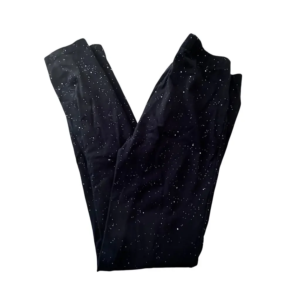 Gap Kids Galaxy Blue Sparkle Leggings - Size Medium